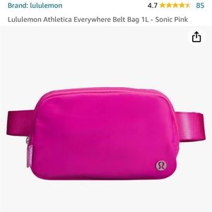 Lulu Lemon Everywhere Bag in Sonic Pink